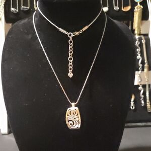 Brighton London Groove Badge Clip Necklace